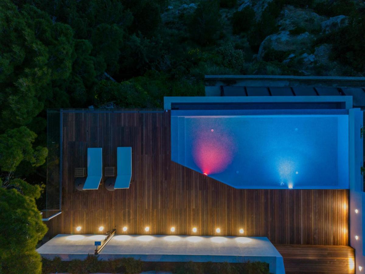 Luxury Apartments Villa Ruzmarina With New Heated Infinity Pool And Lounge Area Marusici  Ngoại thất bức ảnh