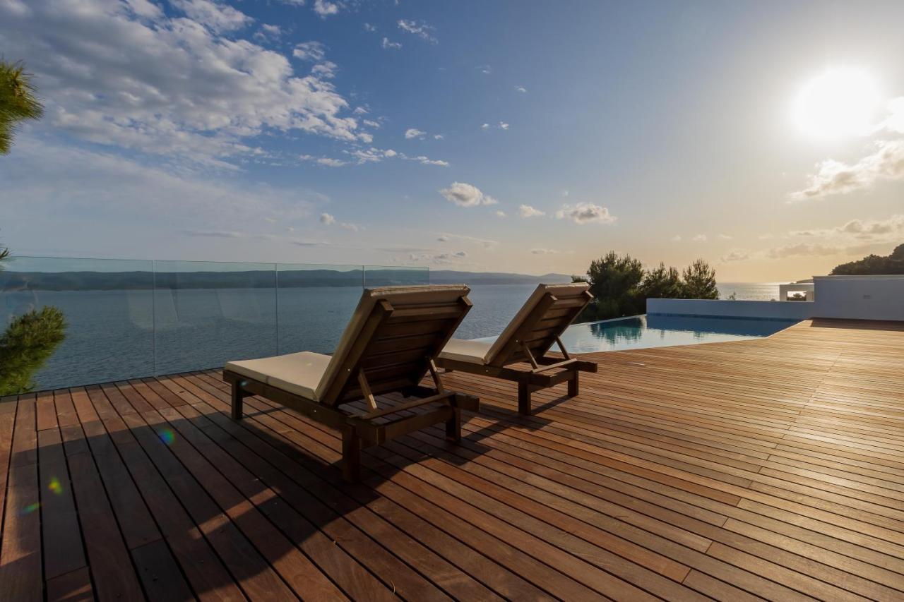 Luxury Apartments Villa Ruzmarina With New Heated Infinity Pool And Lounge Area Marusici  Ngoại thất bức ảnh
