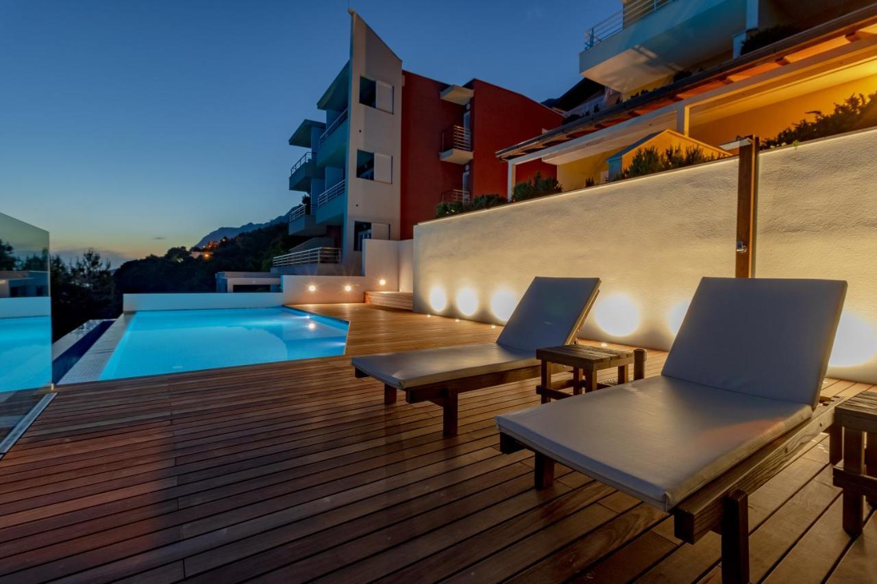 Luxury Apartments Villa Ruzmarina With New Heated Infinity Pool And Lounge Area Marusici  Ngoại thất bức ảnh