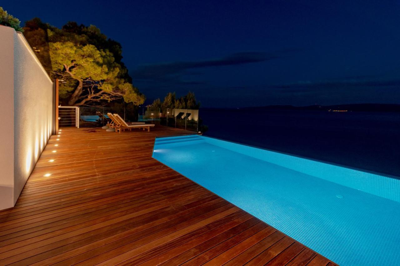 Luxury Apartments Villa Ruzmarina With New Heated Infinity Pool And Lounge Area Marusici  Ngoại thất bức ảnh