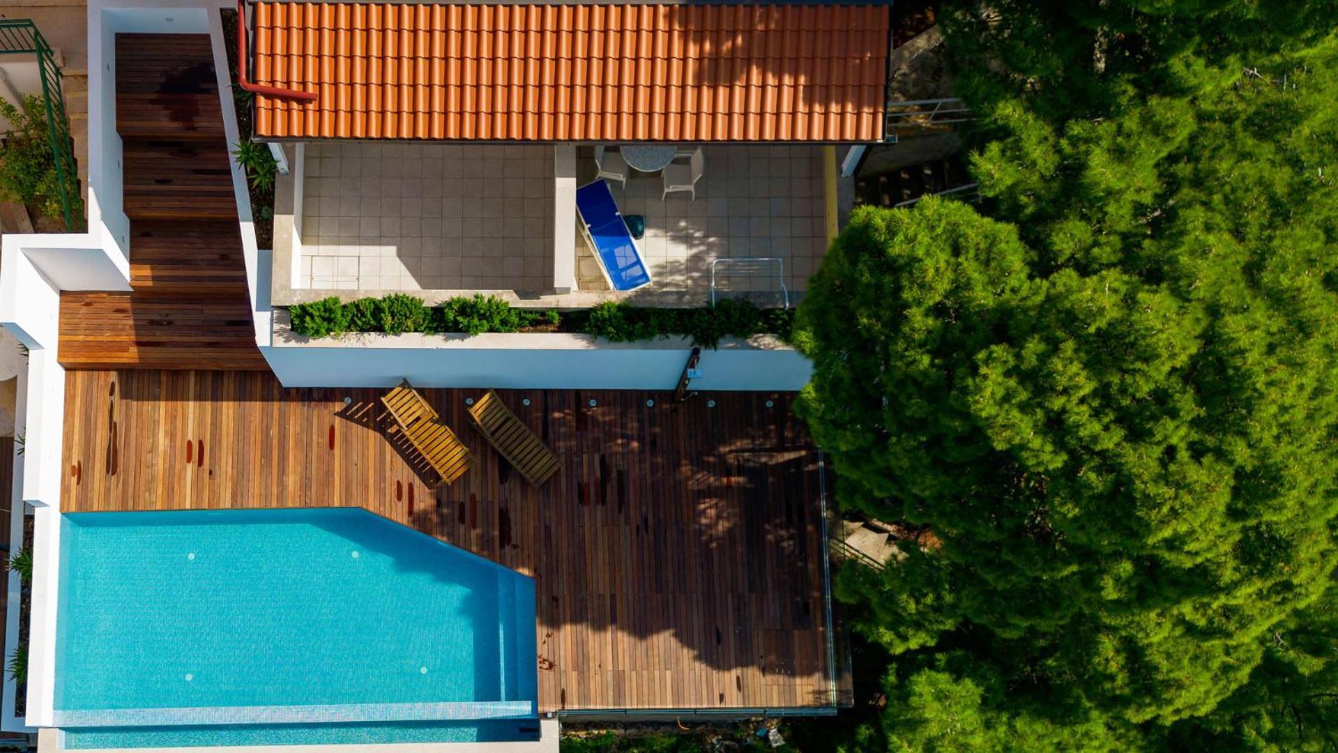 Luxury Apartments Villa Ruzmarina With New Heated Infinity Pool And Lounge Area Marusici  Ngoại thất bức ảnh