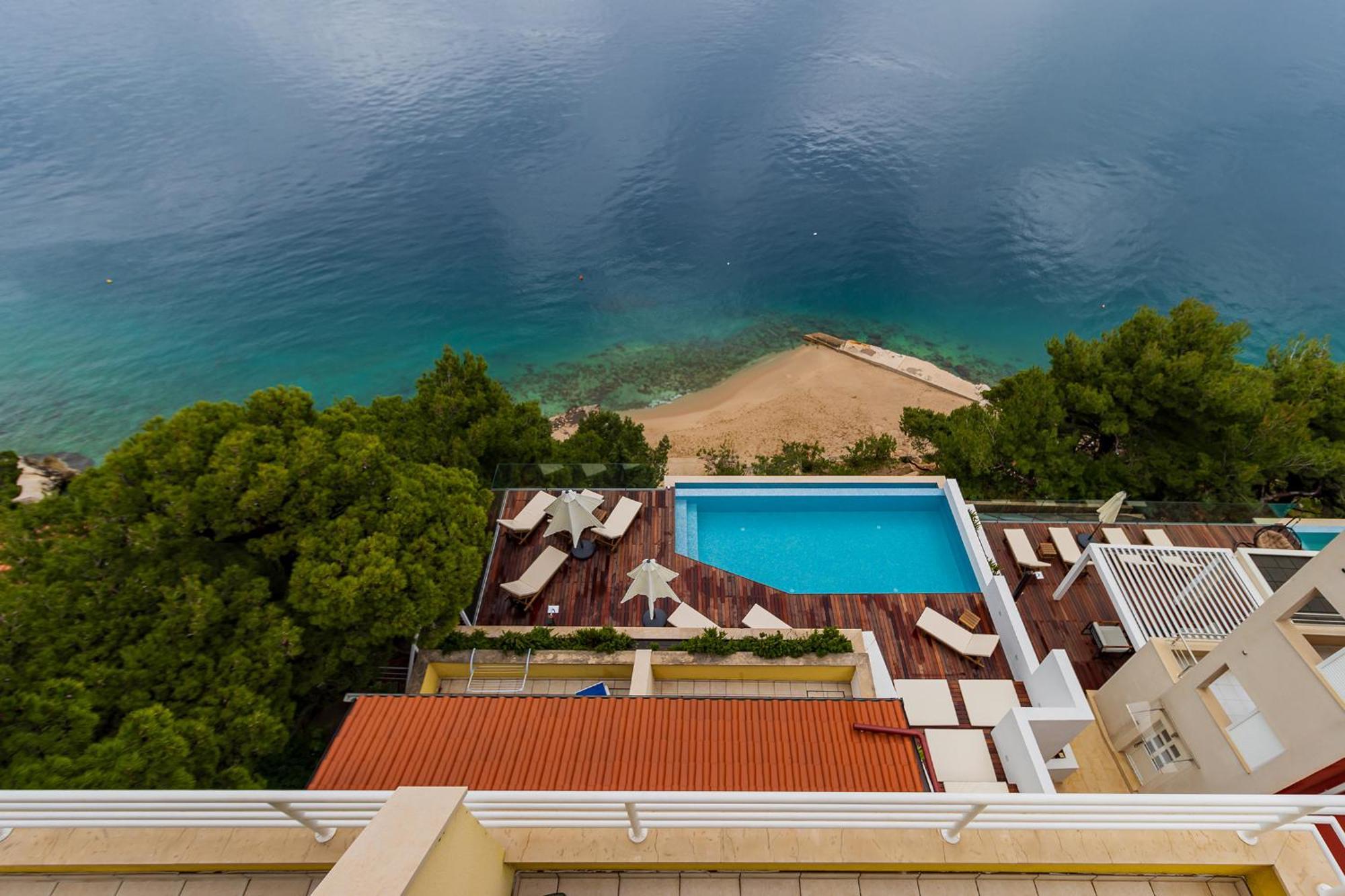 Luxury Apartments Villa Ruzmarina With New Heated Infinity Pool And Lounge Area Marusici  Ngoại thất bức ảnh